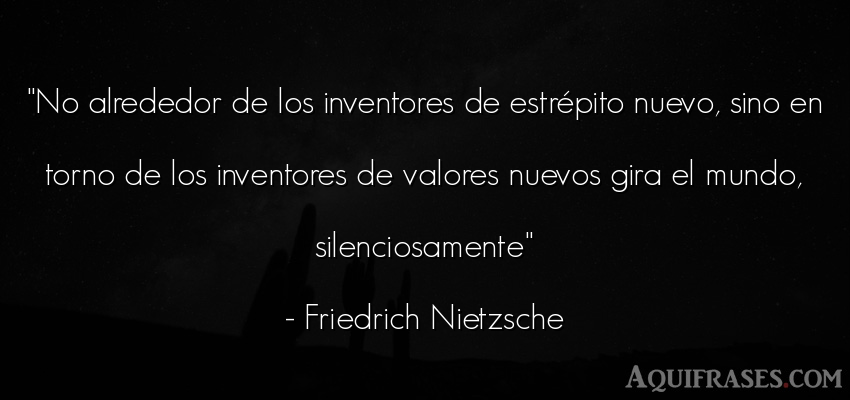 Frase filosófica,  del medio ambiente  de Friedrich Nietzsche. No alrededor de los 