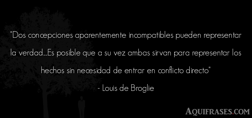 Frase realista  de Louis de Broglie. Dos concepciones 